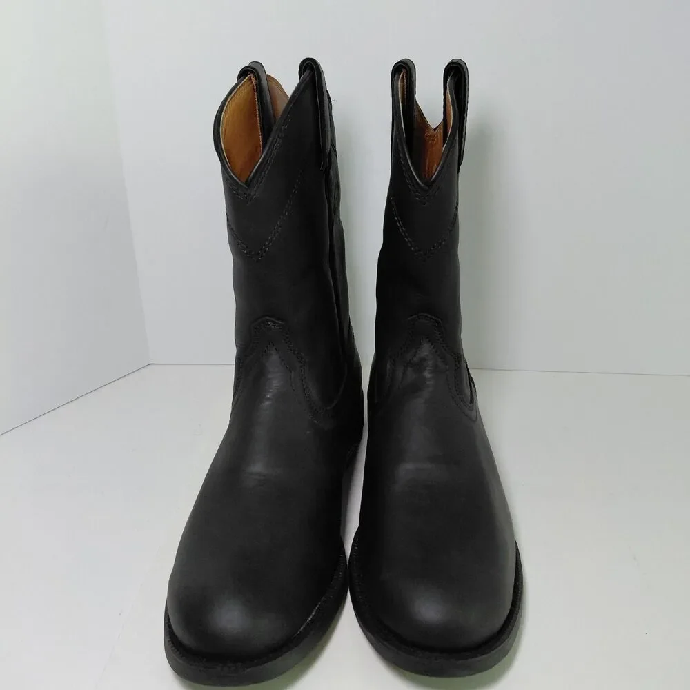 Justin Boots Kilgore Round Toe Roper Black Casual Boots SE7500 Men's Sz 10 Wide